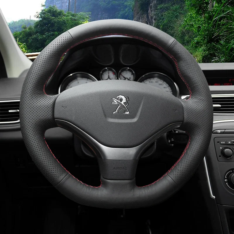 DIY hand-stitched leather car steering wheel cover for Peugeot 308 307 508 207 206 408 3008
DIY hand-stitched leather car steering wheel cover for Peugeot 308 307 508 207 206 408 3008