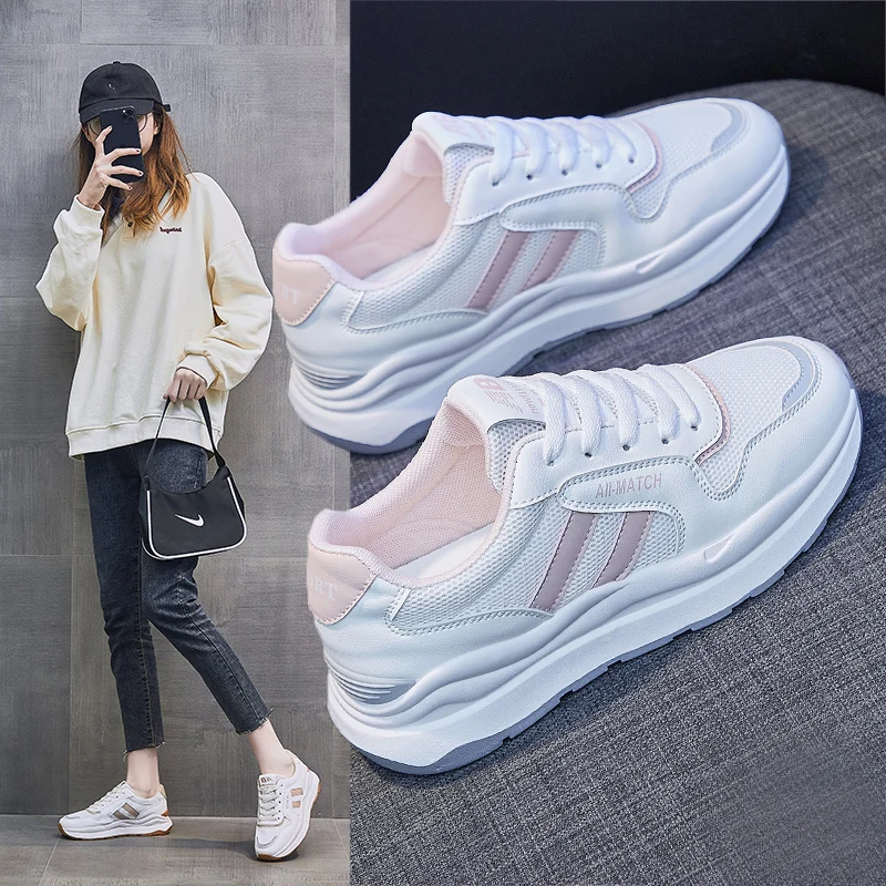 Concise Women Casual Shoes Lace Up Platform Matching Color Adults Walk Shoes Retro Increase Comfort Sole Ladies Stylish Sneakers
Concise Women Casual Shoes Lace Up Platform Matching Color Adults Walk Shoes Retro Increase Comfort Sole Ladies Stylish Sneakers