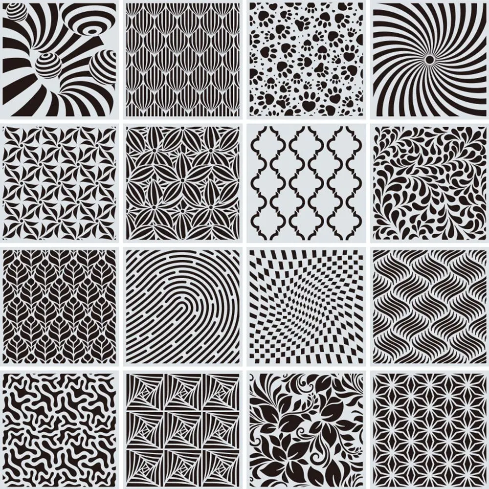 16 Sheets Irregular Hollow Art Drawing Floor Decor DIY Spary Furniture Wall Painting Geometric Template Mandala Stencils 
16 Sheets Irregular Hollow Art Drawing Floor Decor DIY Spary Furniture Wall Painting Geometric Template Mandala Stencils