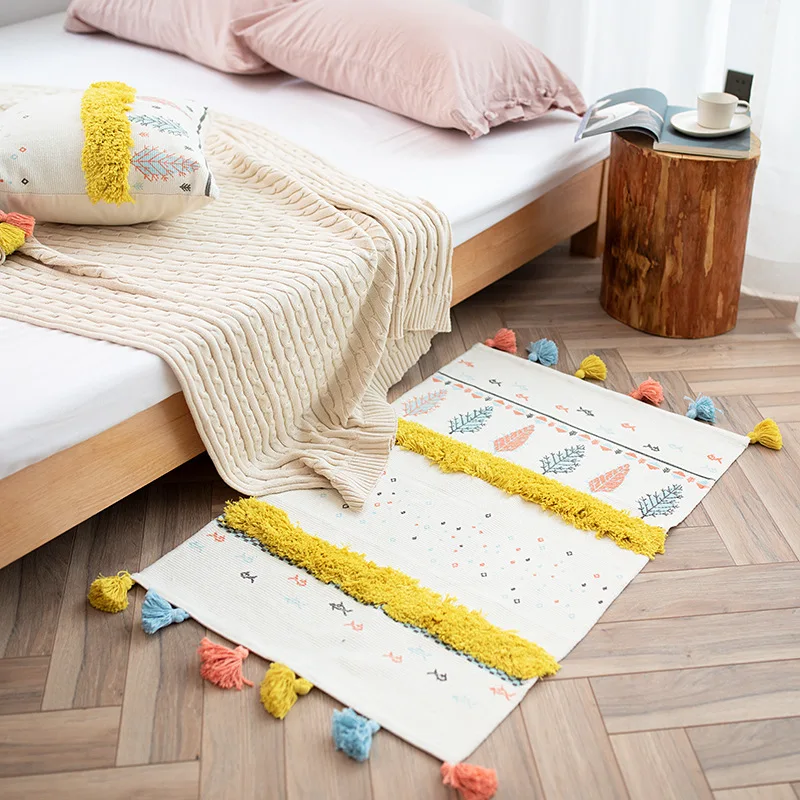 Kilim Rug Kitchen Cucina Floor Door Mat Geometric National Style Printing Rugs with Tassels for Bedroom Living Room 60x90cm
Kilim Rug Kitchen Cucina Floor Door Mat Geometric National Style Printing Rugs with Tassels for Bedroom Living Room 60x90cm