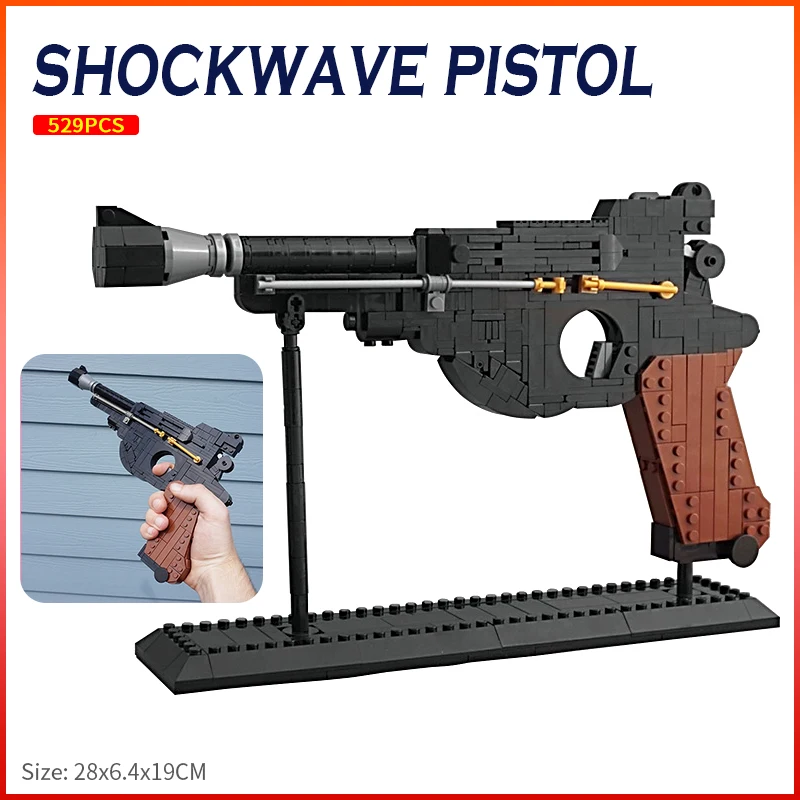 MOC Military Weapon Series Bricks Shockwave Pistol Building Blocks Exhibits Gun Model Popular Toy for Boys Birthday Gift
MOC Military Weapon Series Bricks Shockwave Pistol Building Blocks Exhibits Gun Model Popular Toy for Boys Birthday Gift