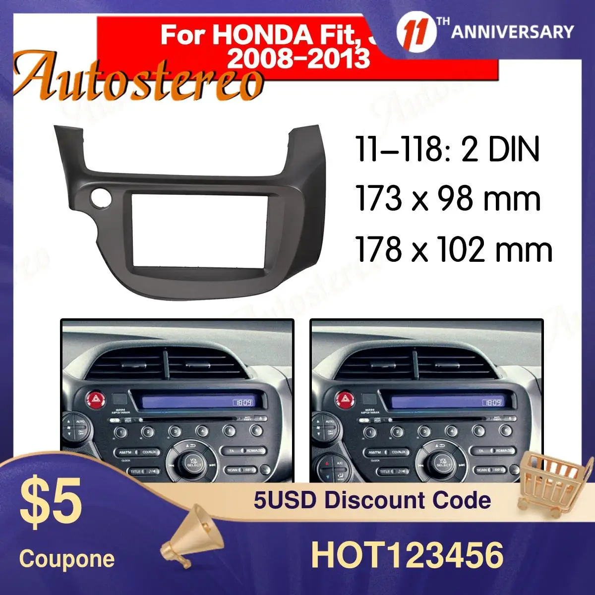 Автомобильный радиоприемник, Панель рамы для Honda FIt Jazz 2008-2013, комплект автомобильной стереопанели, CD отделка, установка, автомобильный детектор
Автомобильный радиоприемник, Панель рамы для Honda FIt Jazz 2008-2013, комплект автомобильной стереопанели, CD отделка, установка, автомобильный детектор