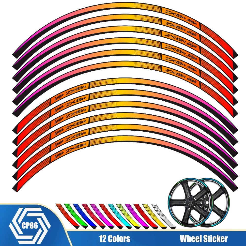 For KAWASAKI ZX6R ZX-6R 636 599 6R RIM STICKER Motorcycle 17" Wheel Hub Modified Waterproof Stripe Reflective Decal 17 inches
For KAWASAKI ZX6R ZX-6R 636 599 6R RIM STICKER Motorcycle 17" Wheel Hub Modified Waterproof Stripe Reflective Decal 17 inches
