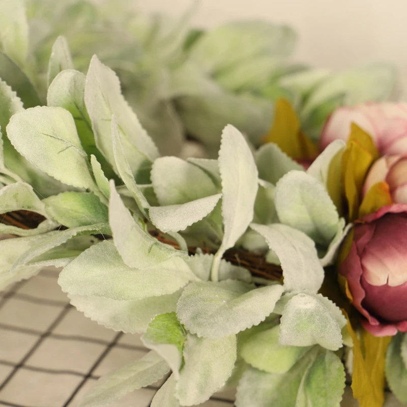 Ribbon Bow Garland Flocking Leaf Peony Garland Wreath Wall Hanging Halloween Thanksgiving Christmas Creative Wreath
Ribbon Bow Garland Flocking Leaf Peony Garland Wreath Wall Hanging Halloween Thanksgiving Christmas Creative Wreath