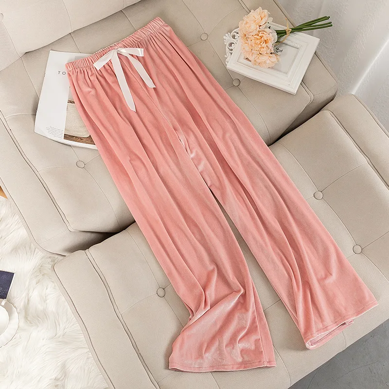 New 2020 New Arrival Velour Bottoms Sleepwear Solid Color Pajamas Elastic Waist Autumn Nightwear Velour Long Loose Sleep Pants
New 2020 New Arrival Velour Bottoms Sleepwear Solid Color Pajamas Elastic Waist Autumn Nightwear Velour Long Loose Sleep Pants