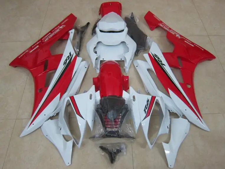 Новый комплект обтекателей для мотоцикла из АБС-пластика под давлением, подходит для YAMAHA YZF-R6 2006 2007 06 07 R6, кузов красного и белого цвета
Новый комплект обтекателей для мотоцикла из АБС-пластика под давлением, подходит для YAMAHA YZF-R6 2006 2007 06 07 R6, кузов красного и белого цвета