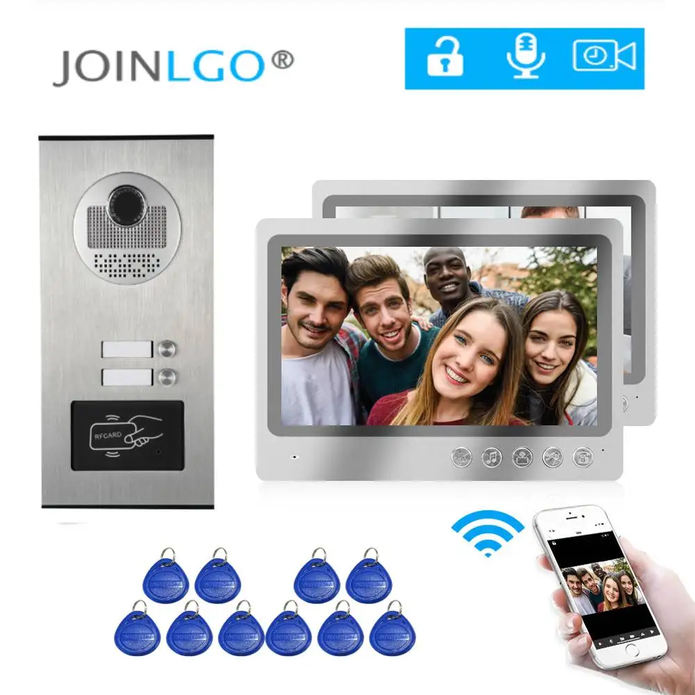 9 Inch Recording Screen Wired Wifi Video Door Phone Intercom System RFID IR Camera Doorbell For 2 Apartments Phone Remote Unlock
9 Inch Recording Screen Wired Wifi Video Door Phone Intercom System RFID IR Camera Doorbell For 2 Apartments Phone Remote Unlock