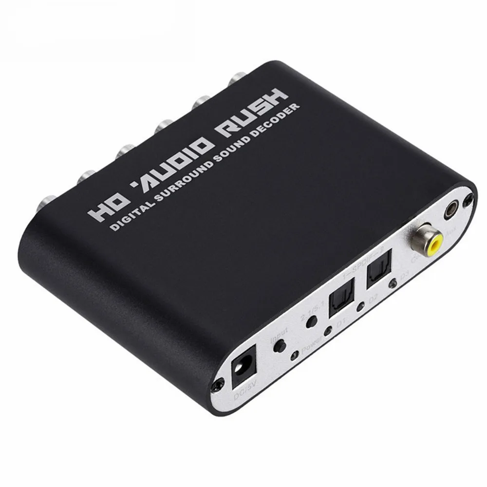 5.1 CH audio decoder SPDIF Coaxial to RCA DTS AC3 Optical digital Amplifier Analog Converte amplifier HD Audio Rush
5.1 CH audio decoder SPDIF Coaxial to RCA DTS AC3 Optical digital Amplifier Analog Converte amplifier HD Audio Rush