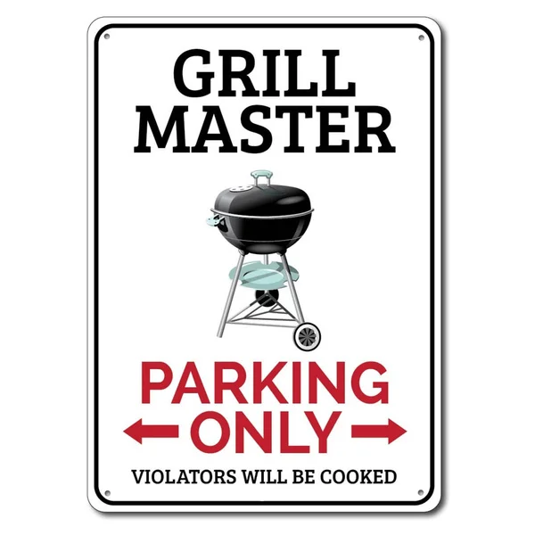 Grill Master Parking Sign Metal Tin Sign Metal Sign,Grill Sign, Grill Master Gift, Grill Lover Gift, Backyard BBQ Sign
Grill Master Parking Sign Metal Tin Sign Metal Sign,Grill Sign, Grill Master Gift, Grill Lover Gift, Backyard BBQ Sign