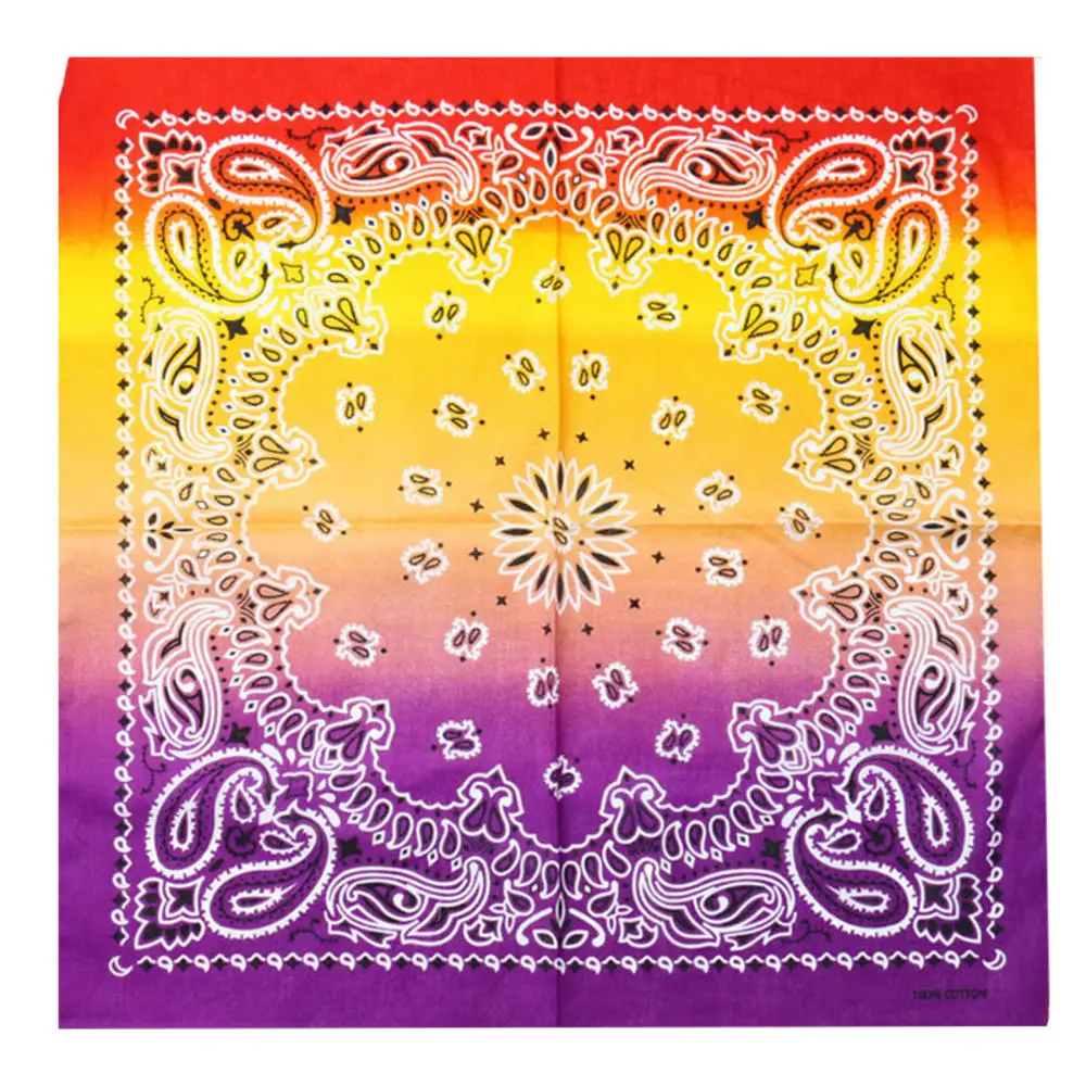 2020 Gradient Color Hip Hop Cotton Bandana Scarf Square Headband Scarf 55cm*55cm Face Mask Riding Camping Cycling Headscarf
2020 Gradient Color Hip Hop Cotton Bandana Scarf Square Headband Scarf 55cm*55cm Face Mask Riding Camping Cycling Headscarf