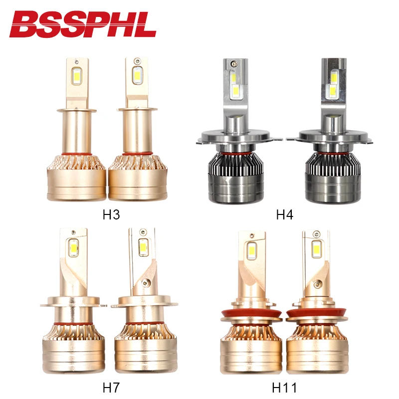 BSSPHL авто светодиодный светильник 12V 9005 9006 9012 H1 H3 H4 H7 H8 H9 H11 автомобилей головной