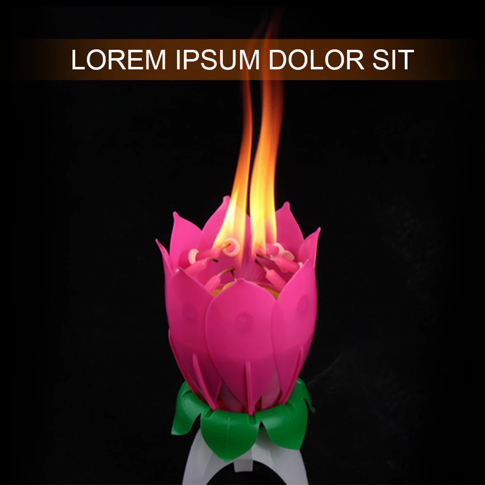 1pc Party Cake Candle Musical Lotus Flower Rotating Happy Birthday Candle Light Party Gift DIY Cake Decoration 
1pc Party Cake Candle Musical Lotus Flower Rotating Happy Birthday Candle Light Party Gift DIY Cake Decoration
