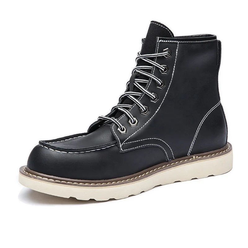 Men's Martins Boots Cow Leather Vintage Motorcycle Boots Tooling Boots Winter Cotton Ankle Casual Boots Retro Lace Up Brown New
Men's Martins Boots Cow Leather Vintage Motorcycle Boots Tooling Boots Winter Cotton Ankle Casual Boots Retro Lace Up Brown New