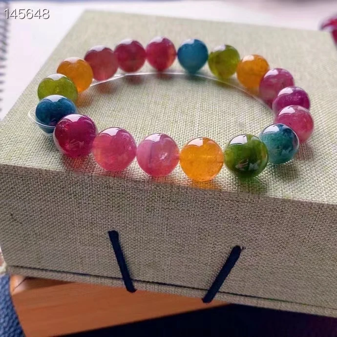 10.5mm Natural Colorful Tourmaline Quartz Bracelet Clear Round Beads Women Men Rainbow Candy Tourmaline Stone AAAAAA
10.5mm Natural Colorful Tourmaline Quartz Bracelet Clear Round Beads Women Men Rainbow Candy Tourmaline Stone AAAAAA
