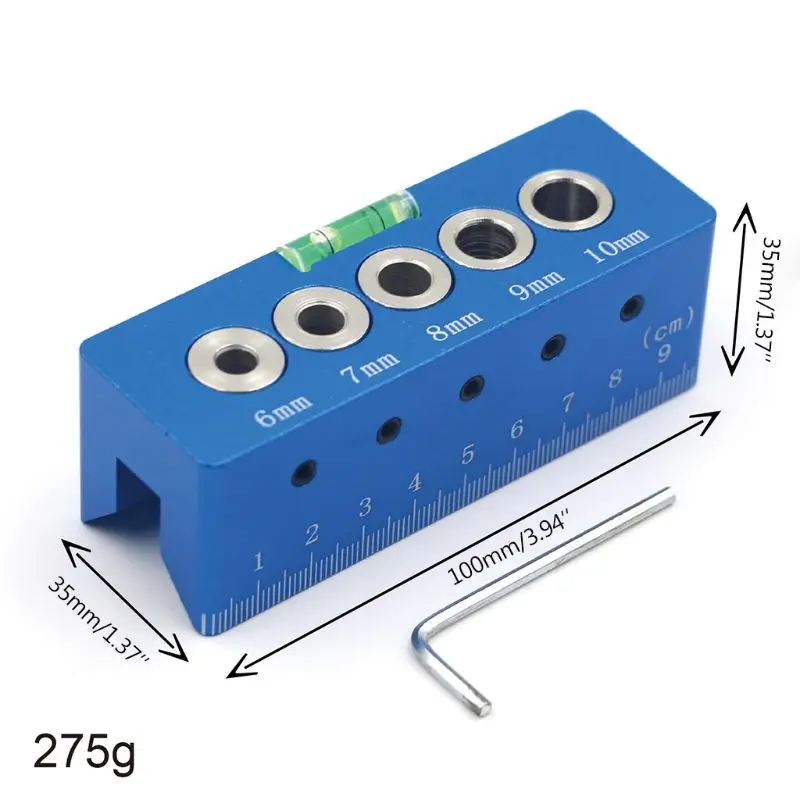 Pocket Hole Jig with Spirit-Level Bubble , Woodworking Tools Pocket Hole System 90 degree Dowel Drill Joinery Kit, 6/7/8/9/10mm
Pocket Hole Jig with Spirit-Level Bubble , Woodworking Tools Pocket Hole System 90 degree Dowel Drill Joinery Kit, 6/7/8/9/10mm
