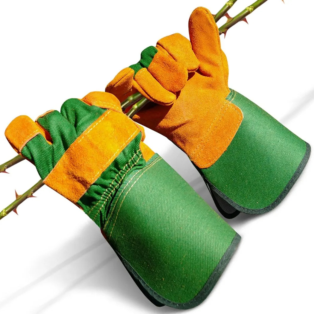 1 Pair Leather Gardening Gloves Ladies Men Thorn Proof Thick Work Gauntlets Heavy Duty Welding Pruning Garden Gloves Waterproof
1 Pair Leather Gardening Gloves Ladies Men Thorn Proof Thick Work Gauntlets Heavy Duty Welding Pruning Garden Gloves Waterproof