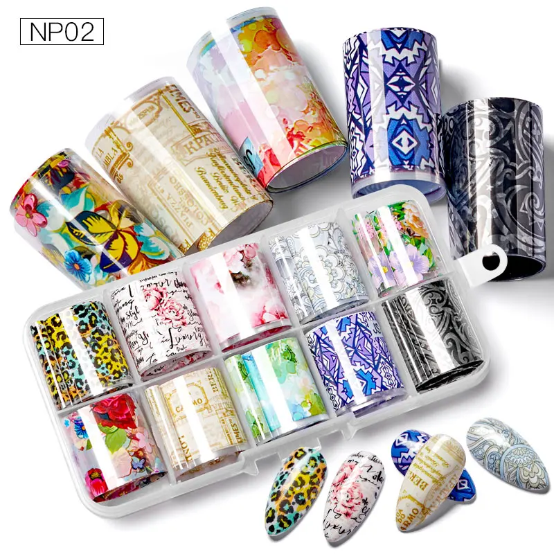10 Rolls Nail Art Transfer Sticker Nail Foils Starry Sky Wraps Paper Holographic Striped animal skin texture Adhesive stickers
10 Rolls Nail Art Transfer Sticker Nail Foils Starry Sky Wraps Paper Holographic Striped animal skin texture Adhesive stickers