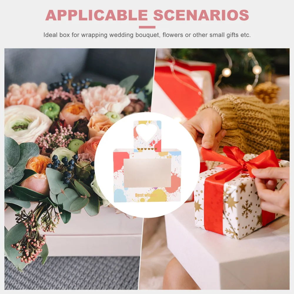 5Pcs Flower Packing Boxes Handheld Flower Wrapping Boxes with Opening Window
5Pcs Flower Packing Boxes Handheld Flower Wrapping Boxes with Opening Window