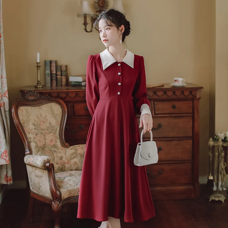 Film is not lower than 】 【 spot French literary restoring ancient ways long-sleeved dress autumn new fund
Film is not lower than 】 【 spot French literary restoring ancient ways long-sleeved dress autumn new fund