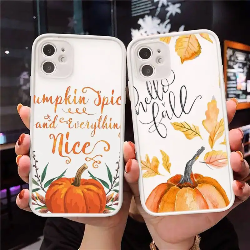 Pumpkin Happy Fall Phone Case Transparent Matte For IPhone 7 8 11 12 S Mini Pro X XS XR MAX Plus Cover Shell
Pumpkin Happy Fall Phone Case Transparent Matte For IPhone 7 8 11 12 S Mini Pro X XS XR MAX Plus Cover Shell