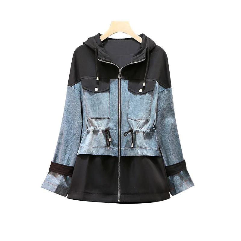 2021 Jacket Denim Fashion Loose Real Shot For Women Splicing Big Size With Hood Free Shipping
2021 Jacket Denim Fashion Loose Real Shot For Women Splicing Big Size With Hood Free Shipping