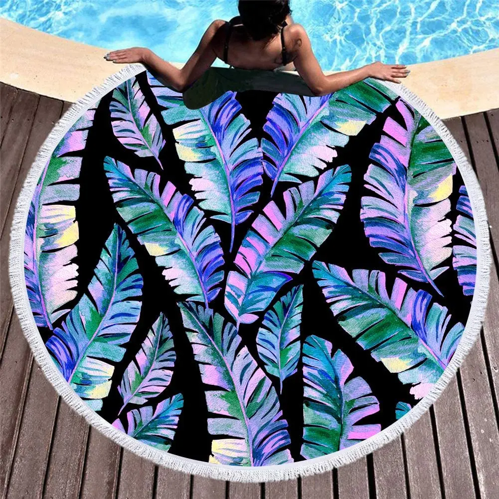Round Beach Towel Oversized Blanket Palm Leaf Tropical Style Flamingo Printed Microfiber Large Round Towel Picnic Mat 59 Inch
Round Beach Towel Oversized Blanket Palm Leaf Tropical Style Flamingo Printed Microfiber Large Round Towel Picnic Mat 59 Inch