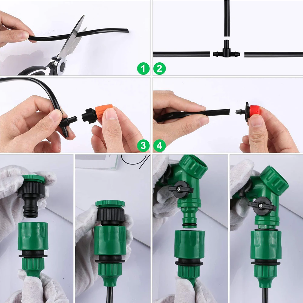 Garden Irrigation System Watering Device Kit Energy Saving Water Garden Lawn Yard Greenhouse Flower Bed Automatic Equipment Set
Garden Irrigation System Watering Device Kit Energy Saving Water Garden Lawn Yard Greenhouse Flower Bed Automatic Equipment Set