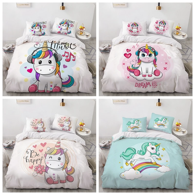 Cartoon Bedding Set Luxury Single Twin Full Double Queen King Size Unicorn Duvet Cover Children Bedroom Comforter Bedding Sets
Cartoon Bedding Set Luxury Single Twin Full Double Queen King Size Unicorn Duvet Cover Children Bedroom Comforter Bedding Sets