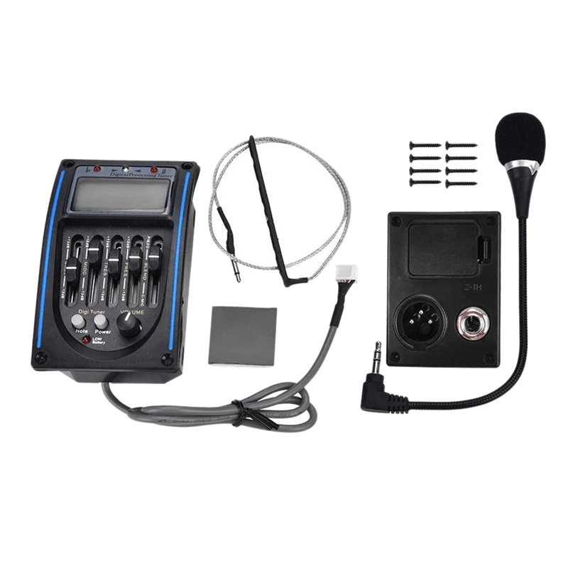 5 Bands Acoustic Guitar Pickup EQ Preamp LCD Tuner Equalizer with Mic LC-5
5 Bands Acoustic Guitar Pickup EQ Preamp LCD Tuner Equalizer with Mic LC-5