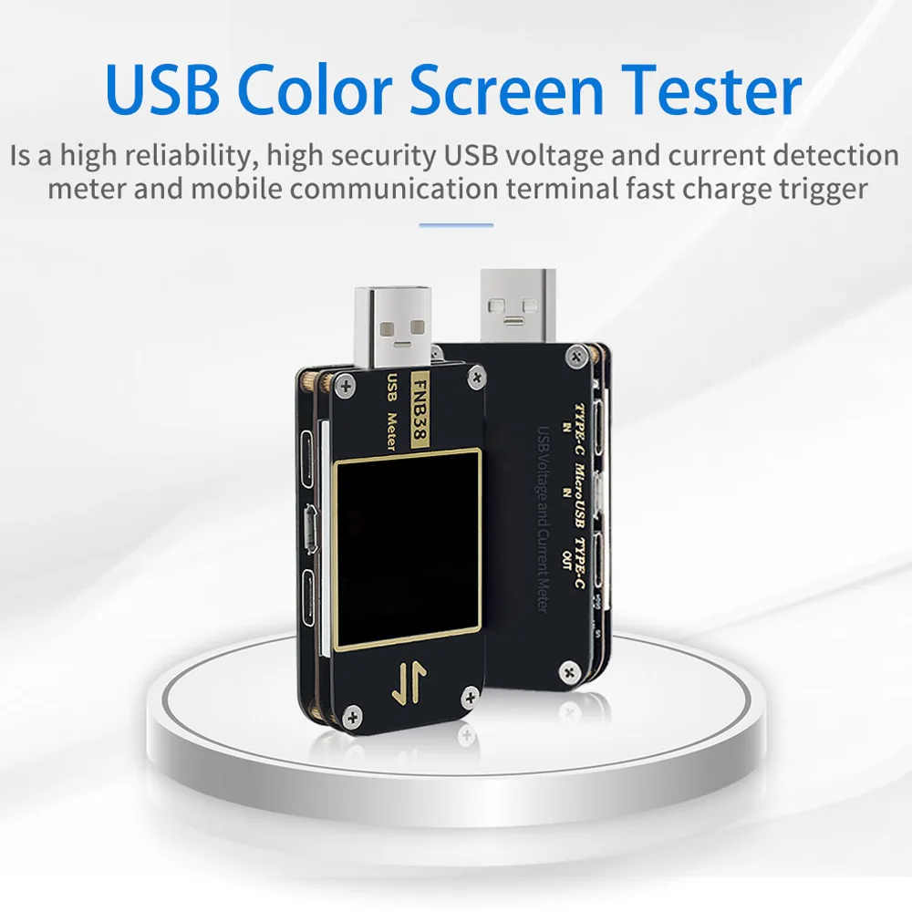 FNB38 Current Voltmeter Meter USB Tester QC4 + PD3.0 2.0 Fast Charging Tester Meter Mobile Power Detector Battery Test
FNB38 Current Voltmeter Meter USB Tester QC4 + PD3.0 2.0 Fast Charging Tester Meter Mobile Power Detector Battery Test