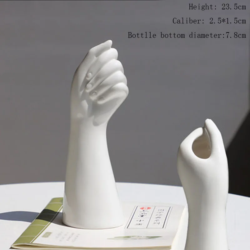 Nordic Hand Vase Ceramic White Art Vase Flowers Modern Home Office Decor of Creative Floral Composition Living Room Ornament
Nordic Hand Vase Ceramic White Art Vase Flowers Modern Home Office Decor of Creative Floral Composition Living Room Ornament