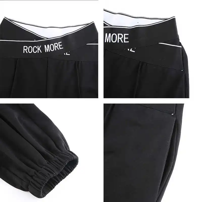 Streetwear High Waist Letter Stripe Black Sweatpants Joggers Women Baggy Harajuku Wide Trousers Oversize Y2k Pants s
Streetwear High Waist Letter Stripe Black Sweatpants Joggers Women Baggy Harajuku Wide Trousers Oversize Y2k Pants s