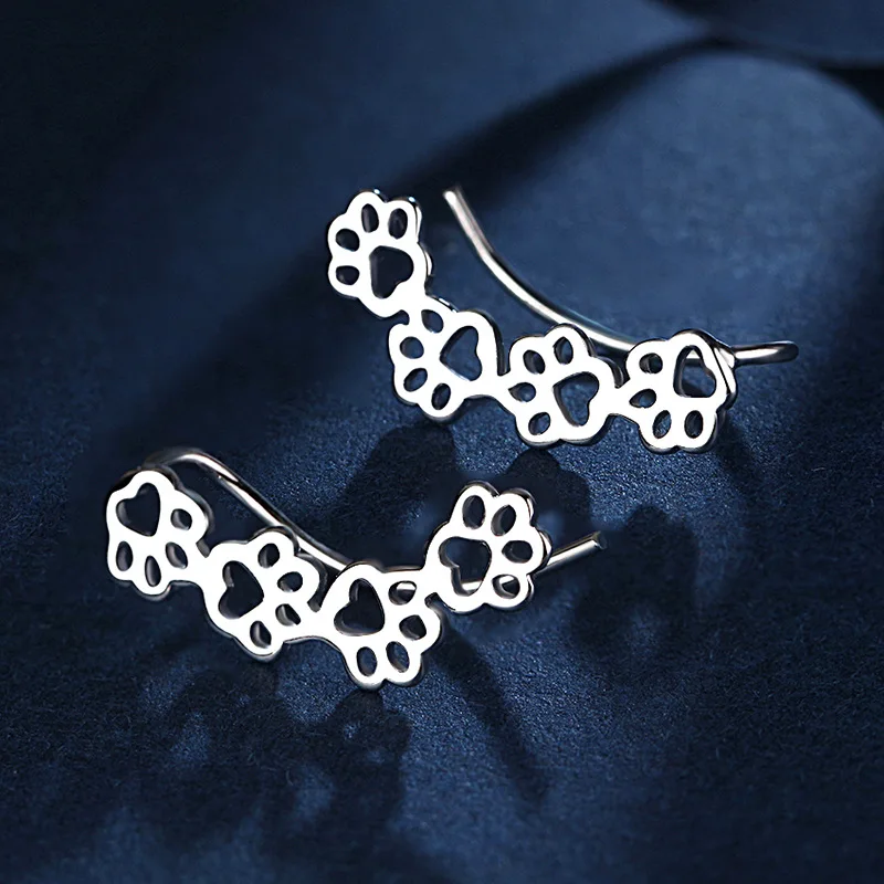 925 Sterling Silver Cat Paw Piercing Stud Earrings For Women Girls Jewelry Pendientes Oorbelleneh438
925 Sterling Silver Cat Paw Piercing Stud Earrings For Women Girls Jewelry Pendientes Oorbelleneh438