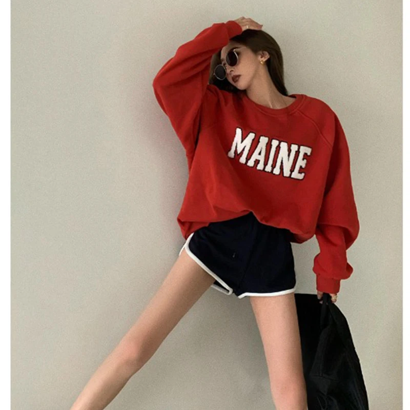 Letter Printing Sweatshirt Women 2021 Spring and Autumn Thin Section Loose Pullover Harbour Wind Vintage Long Sleeve Hoodies
Letter Printing Sweatshirt Women 2021 Spring and Autumn Thin Section Loose Pullover Harbour Wind Vintage Long Sleeve Hoodies