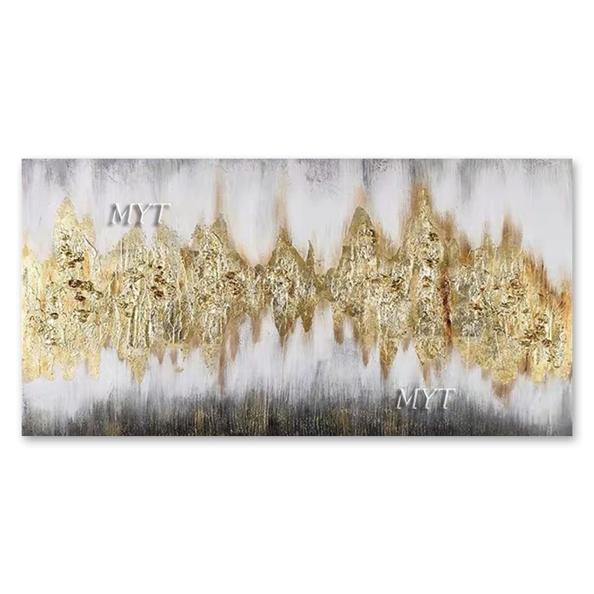Modern Fine Art Wall Decor Panel Hand-painted Heavy Texture Gold Foil Oil Painting Canvas Art Unframed New Abstract Paintings
Modern Fine Art Wall Decor Panel Hand-painted Heavy Texture Gold Foil Oil Painting Canvas Art Unframed New Abstract Paintings
