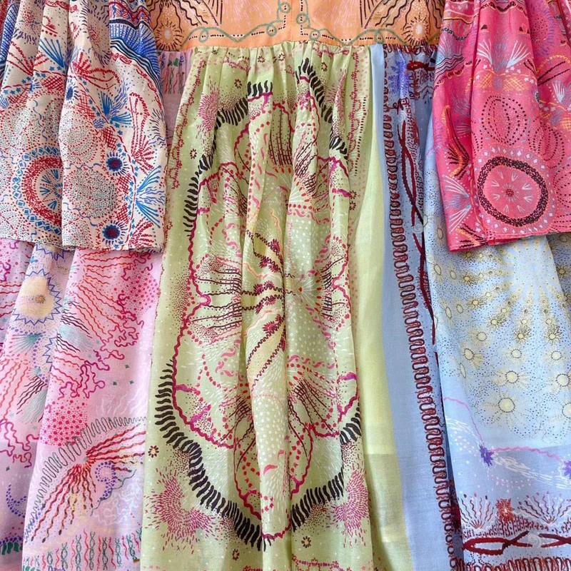VGH Bohemian Loose Print Dress For Women O Neck Flare Sleeve Hit Color Midi Casual Dresses Female New Clothing 2021 Fashionable 
VGH Bohemian Loose Print Dress For Women O Neck Flare Sleeve Hit Color Midi Casual Dresses Female New Clothing 2021 Fashionable