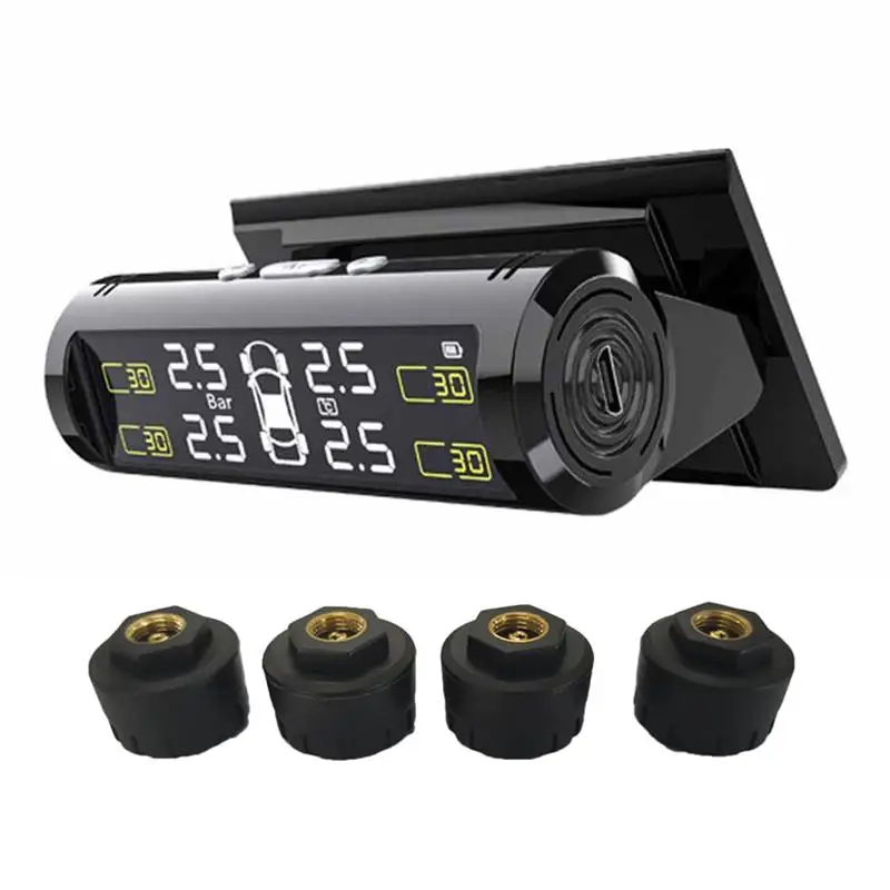 Solar TPMS Set Car Tire Pressure Internal/External Sensor Tyre Pressure Temperature Built in Buzzer Alarm Monitor System
Solar TPMS Set Car Tire Pressure Internal/External Sensor Tyre Pressure Temperature Built in Buzzer Alarm Monitor System