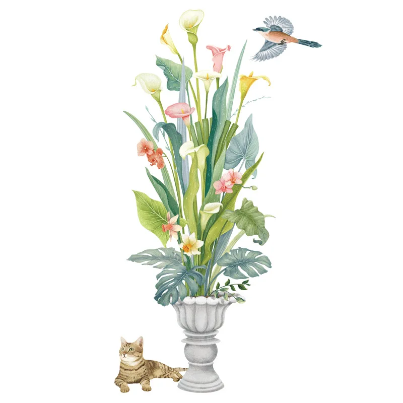 Plant Flying Birds Wall Sticker Flowers Home Decor Living Room Sofa Backdrop Wall Art Mural Creative Decals Aesthetic Room Decor
Plant Flying Birds Wall Sticker Flowers Home Decor Living Room Sofa Backdrop Wall Art Mural Creative Decals Aesthetic Room Decor