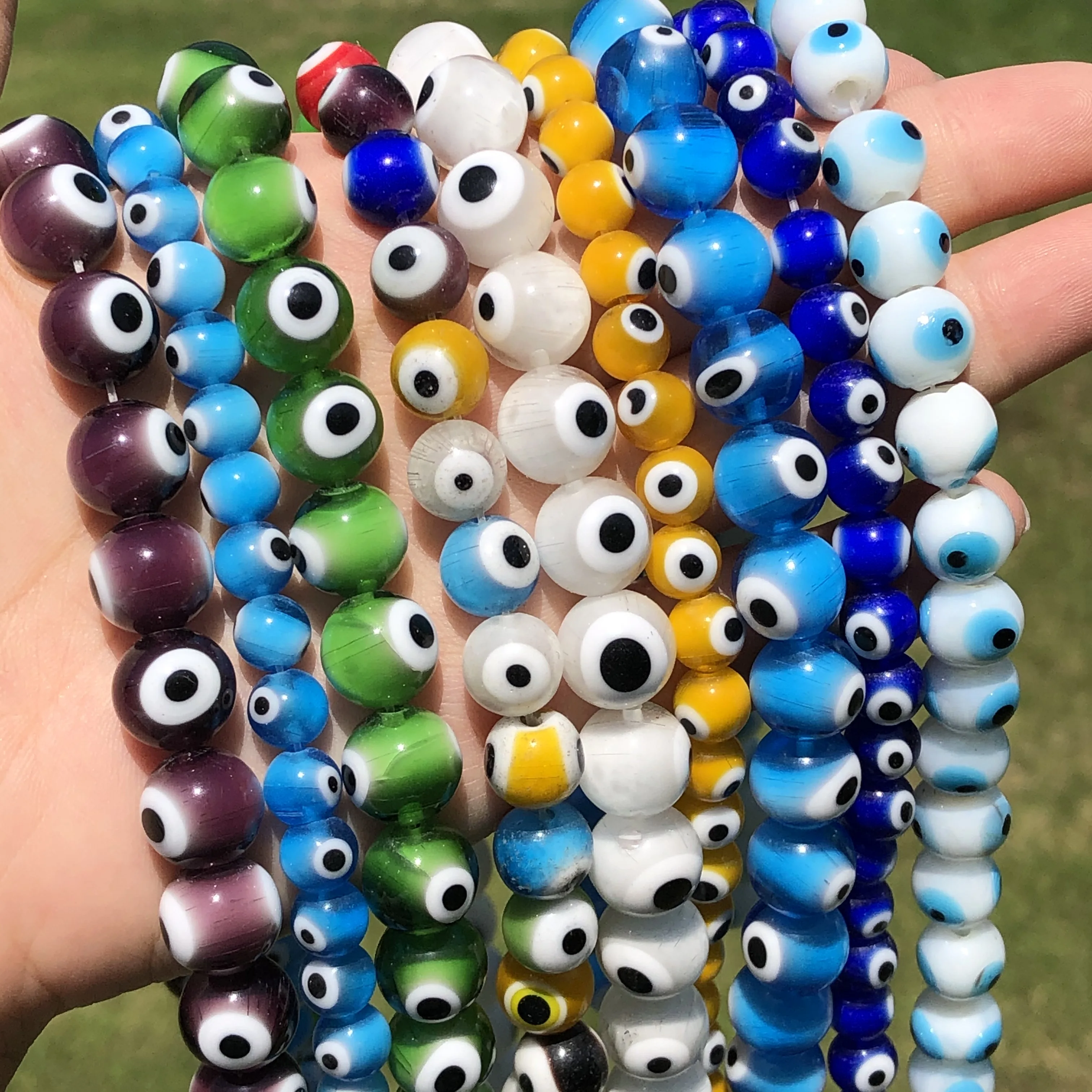Turkish Hamsa Multi colors Round Evil Eye Murano Lampwork Glazed Glass Beads for Bracelet Necklace DIY Jewelry Making Findings 
Turkish Hamsa Multi colors Round Evil Eye Murano Lampwork Glazed Glass Beads for Bracelet Necklace DIY Jewelry Making Findings