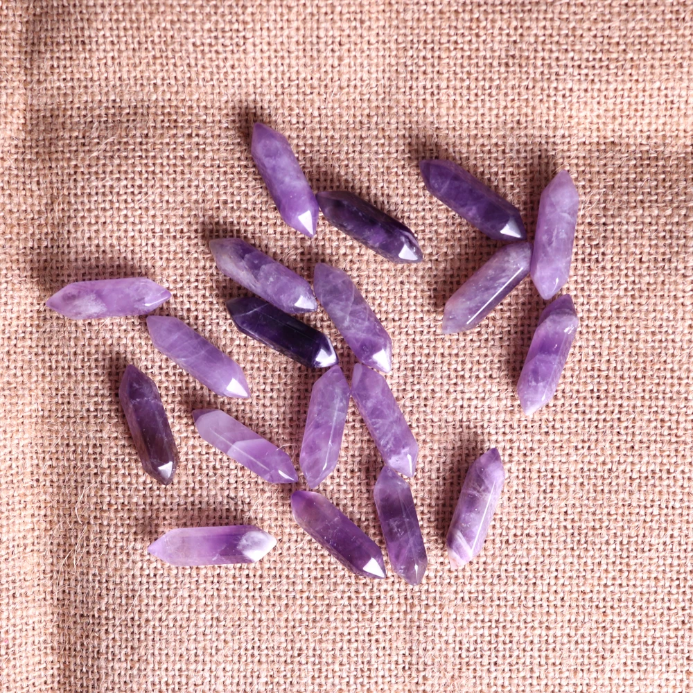 36pcs/lot Healing Purple Crystal Natural Amethysts Bullet Hexagonal Column Reiki Point Bead Accessories for Jewelry Making Free
36pcs/lot Healing Purple Crystal Natural Amethysts Bullet Hexagonal Column Reiki Point Bead Accessories for Jewelry Making Free