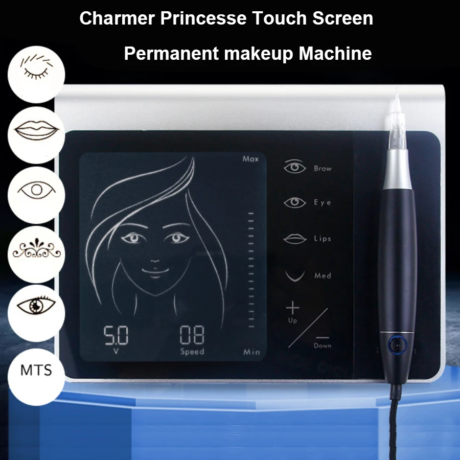 Charmer Princesse Touch Screen Permanent Makeup Machine Kit for Eyebrow Lip Eyeliner Machine with Cartridge Neeldes
Charmer Princesse Touch Screen Permanent Makeup Machine Kit for Eyebrow Lip Eyeliner Machine with Cartridge Neeldes