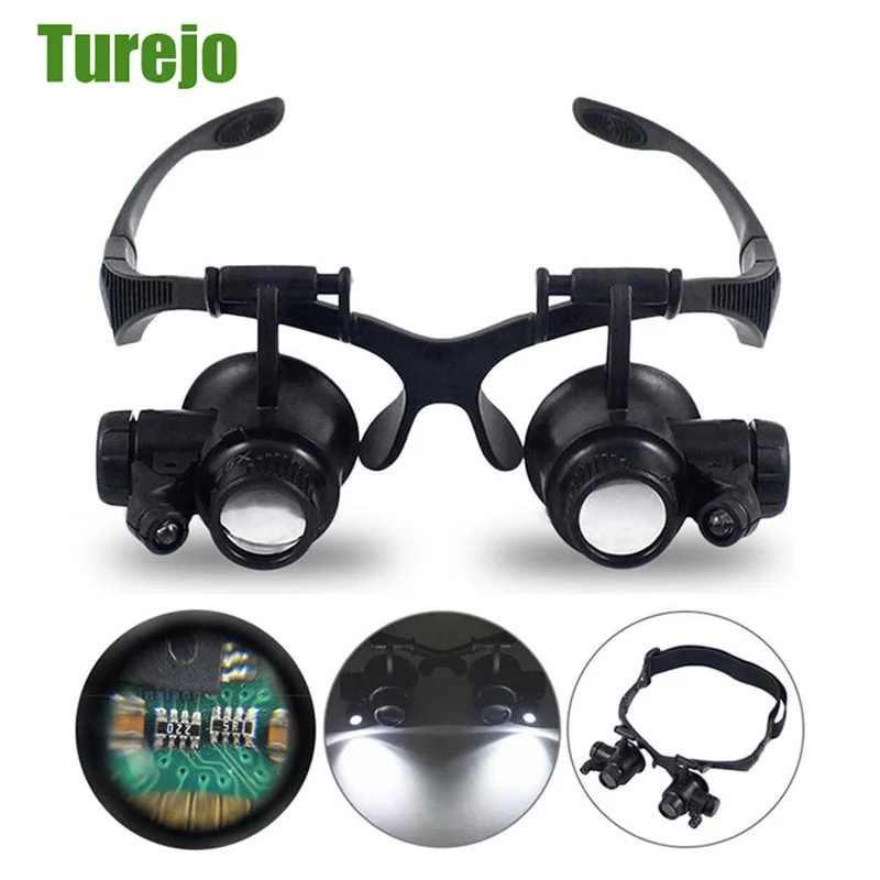 20X 25X Head-Mounted Magnifier Glasses LED Double Eye Jeweler Repair Watch Magnifier Loupe Glasses Lens For Electronic Repair
20X 25X Head-Mounted Magnifier Glasses LED Double Eye Jeweler Repair Watch Magnifier Loupe Glasses Lens For Electronic Repair