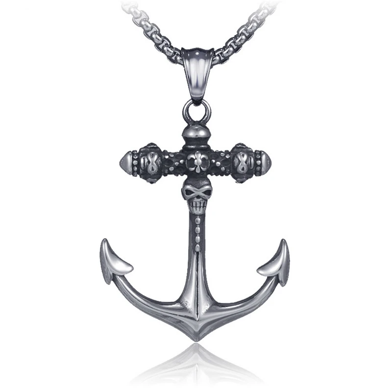 Stainless Steel Anchor Pendant Necklace For Men Vintage Skeleton Pirate Chain Choker Rock Punk Necklace Pop Hip Hop Jewelry
Stainless Steel Anchor Pendant Necklace For Men Vintage Skeleton Pirate Chain Choker Rock Punk Necklace Pop Hip Hop Jewelry