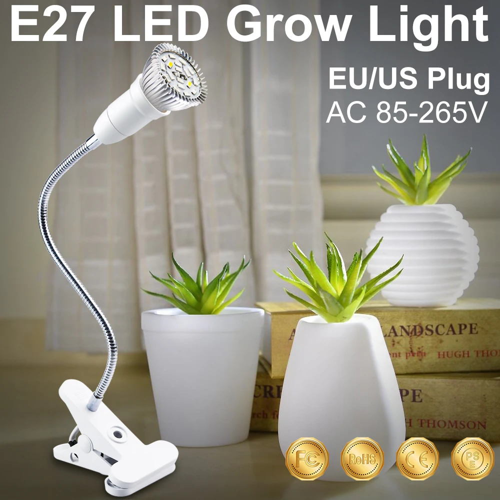 85-265V LED Growing Lamp US EU Full Spectrum Grow Light LED Desktop Clip Phytolamps LED Indoor Plants Lamp Hydroponics Bulbs
85-265V LED Growing Lamp US EU Full Spectrum Grow Light LED Desktop Clip Phytolamps LED Indoor Plants Lamp Hydroponics Bulbs