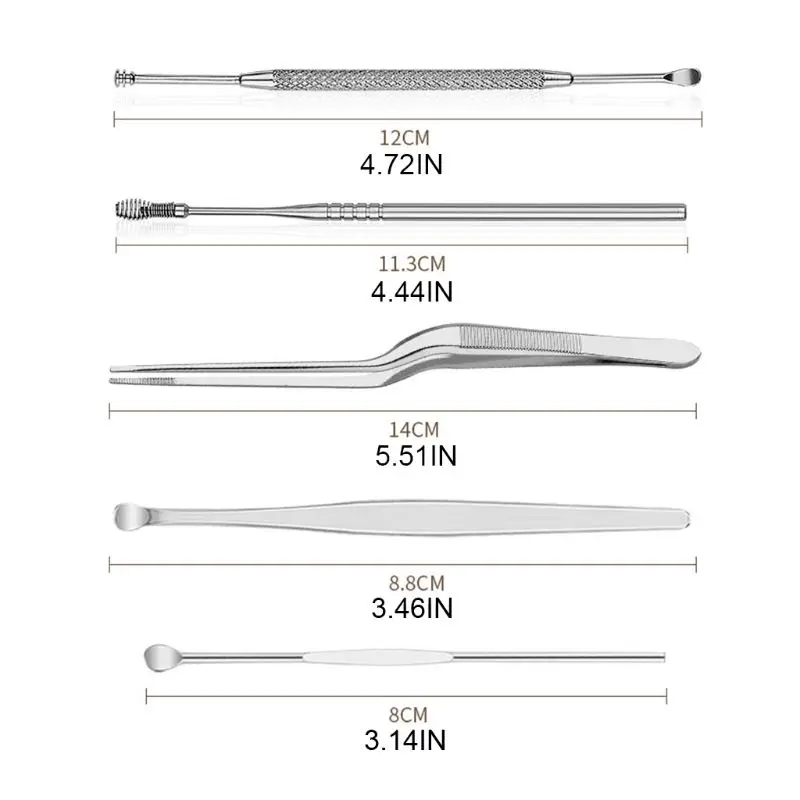 8pcs Ear Wax Pickers Stainless Steel Ears Picks Removal Curette Remover Cleaning Stick Tool Earpick Facial Beauty Tools
8pcs Ear Wax Pickers Stainless Steel Ears Picks Removal Curette Remover Cleaning Stick Tool Earpick Facial Beauty Tools