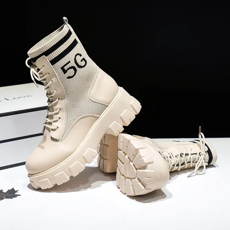 Spring Autumn Fashion Women Martin Boots Round Toe Cross Strap Outdoor Leisure Middle Boot Young Women Thick Sole Single Boot
Spring Autumn Fashion Women Martin Boots Round Toe Cross Strap Outdoor Leisure Middle Boot Young Women Thick Sole Single Boot