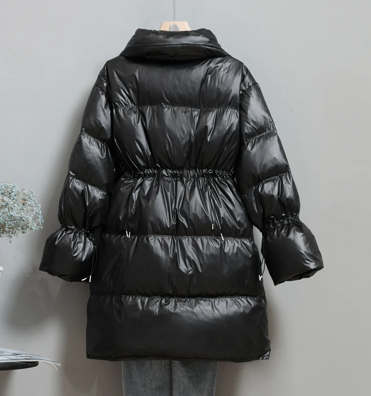 2020 Winter Women Stand Collar Long Down Parka Solid Color Long Sleeve Lace Up Zipper Down Coat Warm Snow Jacket Outwear 
2020 Winter Women Stand Collar Long Down Parka Solid Color Long Sleeve Lace Up Zipper Down Coat Warm Snow Jacket Outwear