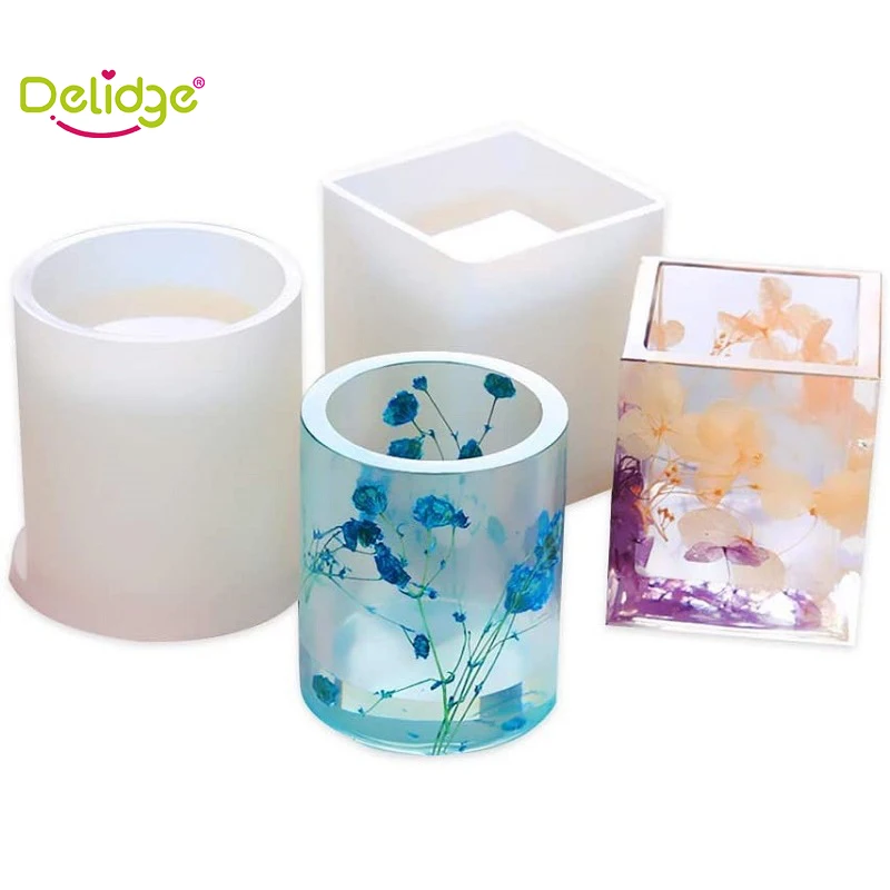 Delidge 1PC Cube Cylindrical Shaped Pen Holder Silicone Casting Mold DIY Craft Epoxy Resin Mould for Cup Making Tool
Delidge 1PC Cube Cylindrical Shaped Pen Holder Silicone Casting Mold DIY Craft Epoxy Resin Mould for Cup Making Tool