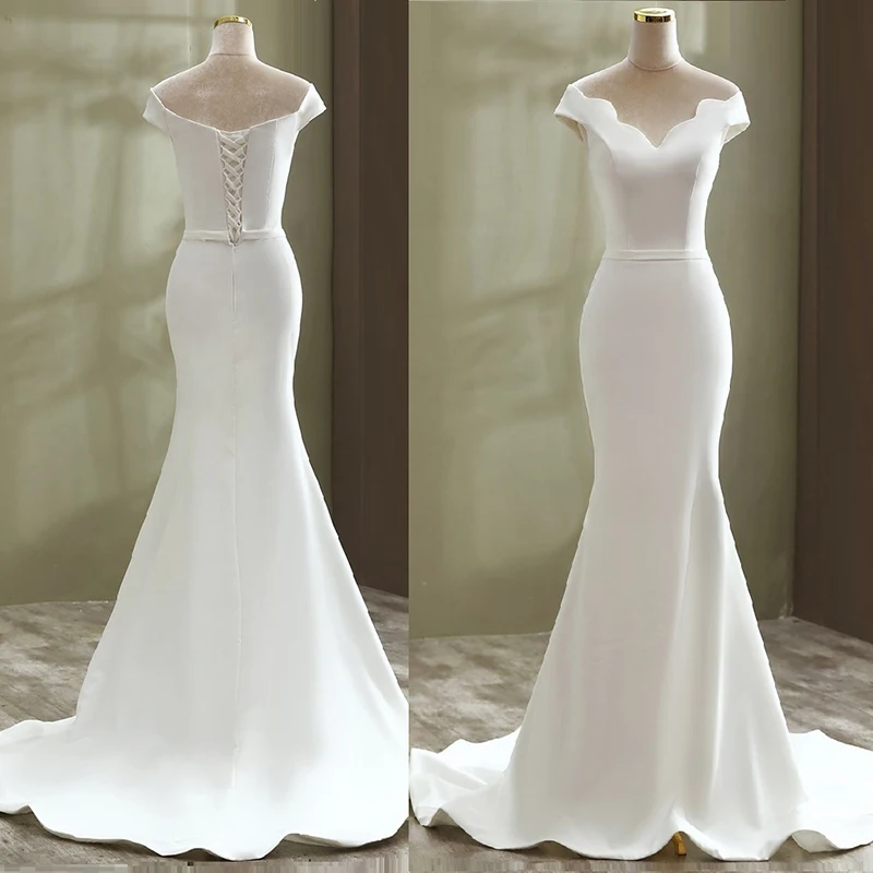 2021 Winter Clearance Item White Wedding Dress Fishtail Simple And Thin Plus Size Dress
2021 Winter Clearance Item White Wedding Dress Fishtail Simple And Thin Plus Size Dress