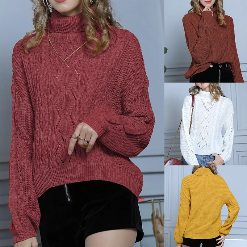Fashion Sweet High Neck Bottoming Sweater Solid Color Cable Long Sleeve Sweater
Fashion Sweet High Neck Bottoming Sweater Solid Color Cable Long Sleeve Sweater